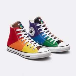Converse Chuck Taylor AllStar Rainbow Pride High Top Sneakers Shoes-Womens 5.5
